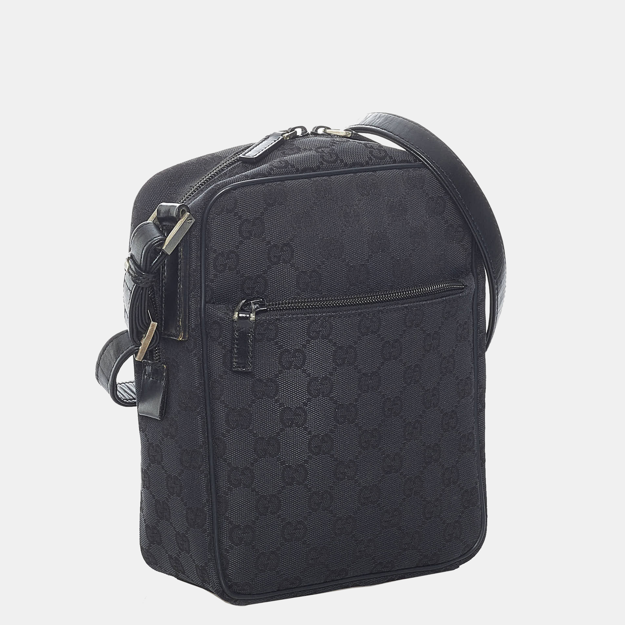 

Gucci Black GG Canvas Crossbody Bag