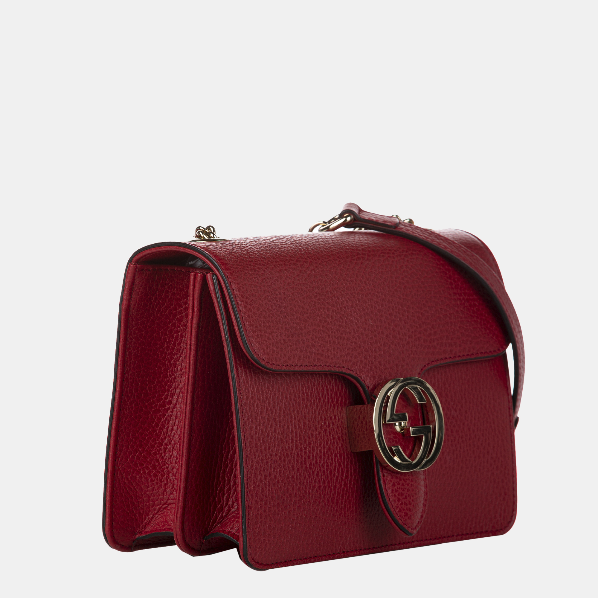 

Gucci Red Interlocking G Leather Crossbody Bag
