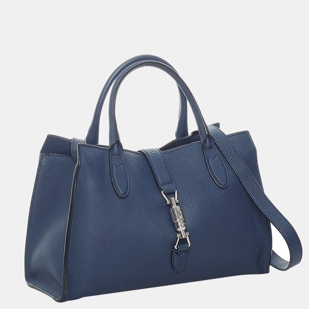 

Gucci Blue Medium Jackie Soft Leather Satchel