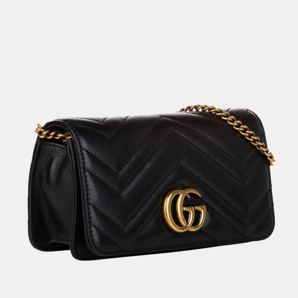 

Gucci Black GG Marmont Leather Crossbody Bag