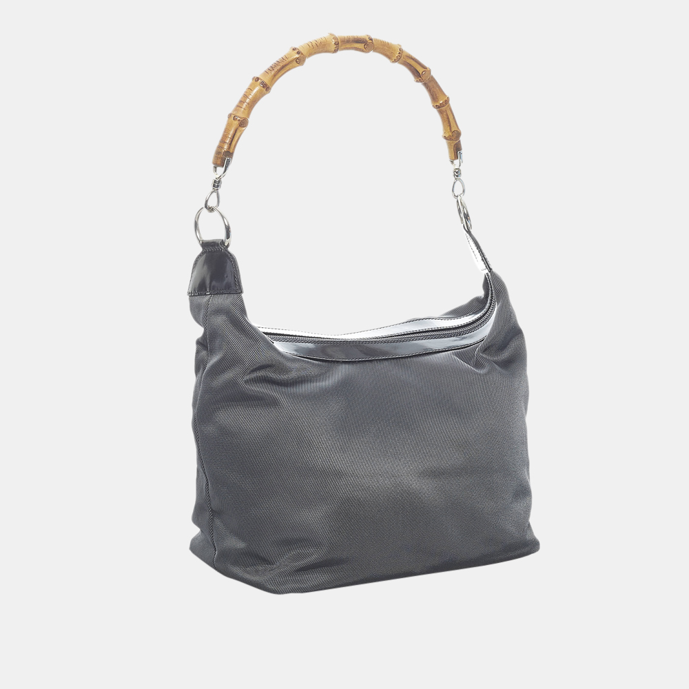 

Gucci Black/Brown Bamboo Nylon Shoulder Bag