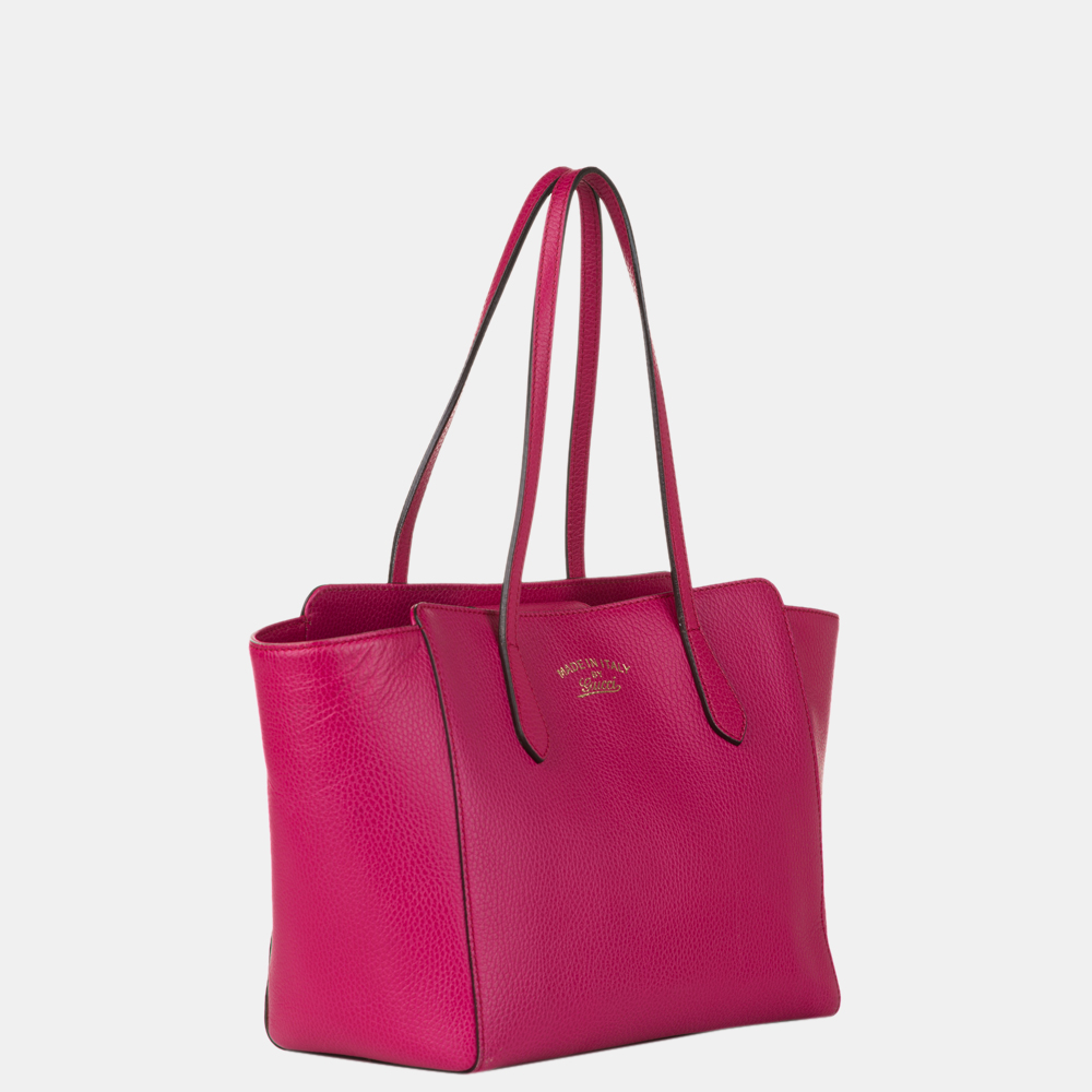 

Gucci Pink Swing Leather Tote Bag