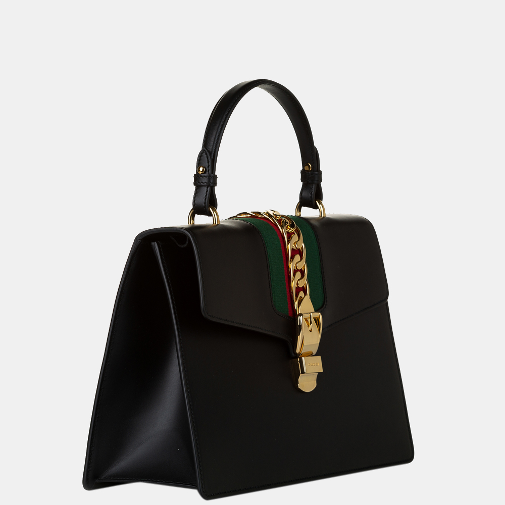 

Gucci Black Medium Sylvie Leather Satchel