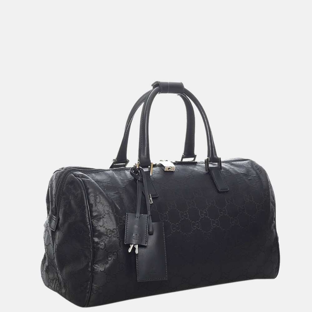

Gucci Black GG Nylon Boston Bag