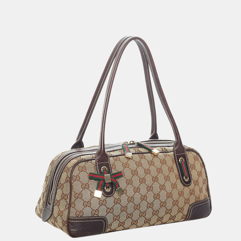 

Gucci Brown GG Canvas Princy Shoulder Bag, Beige