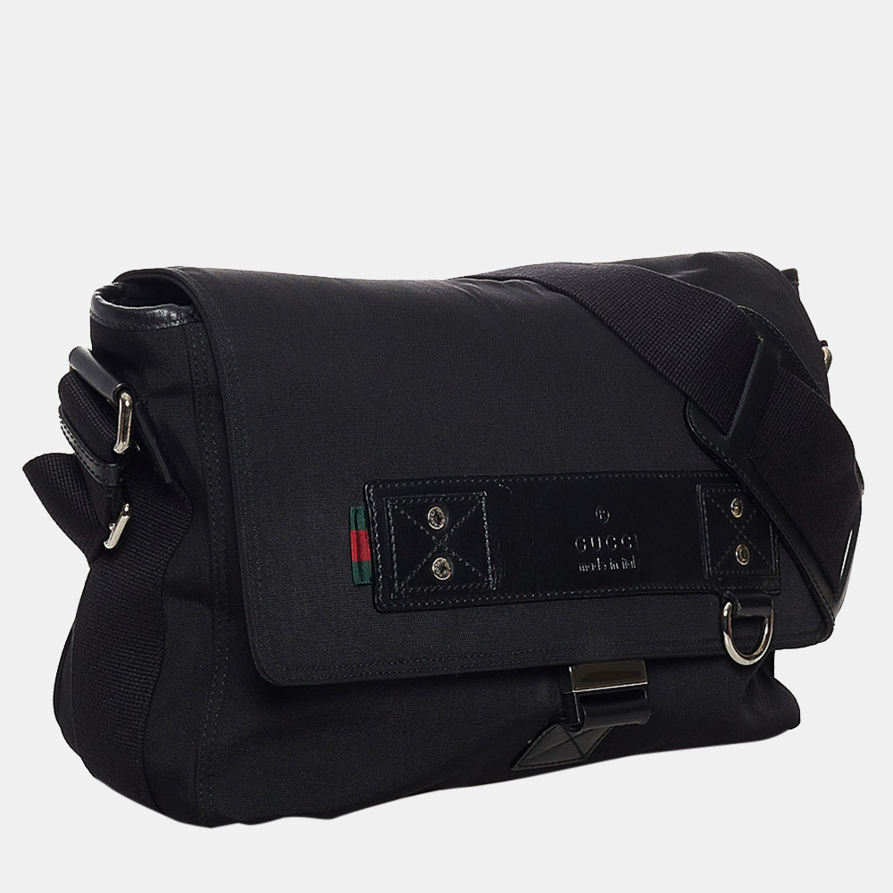 

Gucci Black Web Nylon Crossbody Bag