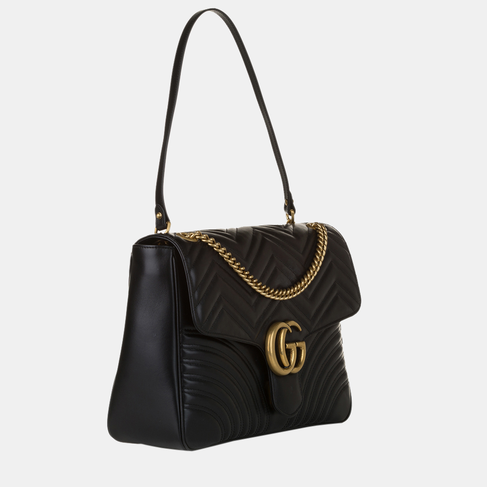 

Gucci Black GG Marmont Matelasse Leather Shoulder Bag