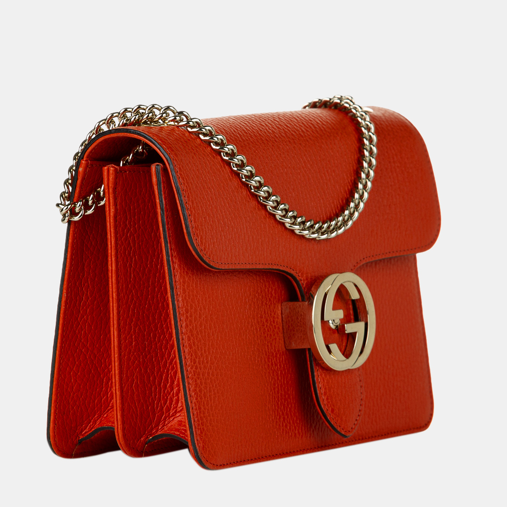 

Gucci Red Interlocking G Leather Crossbody Bag