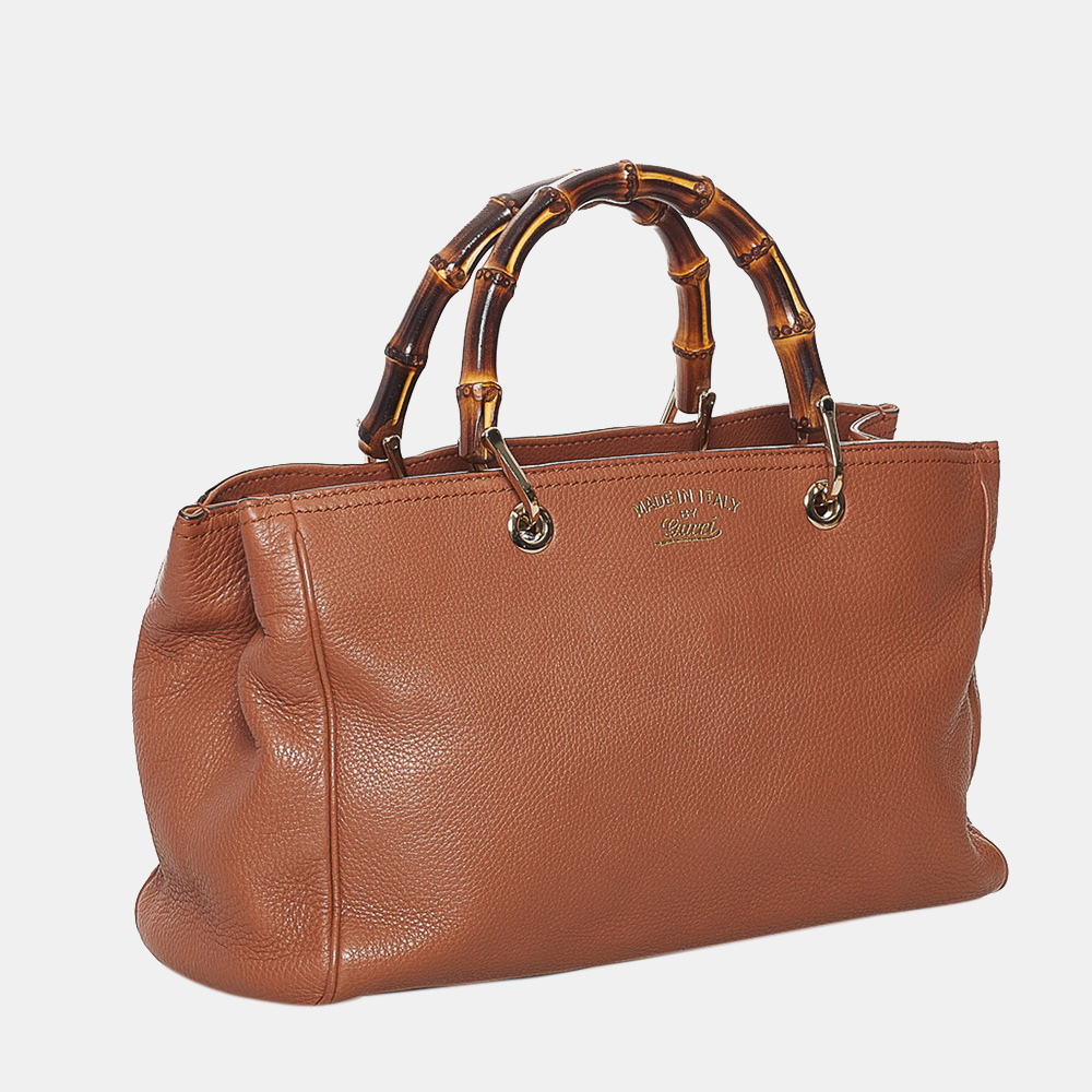 

Gucci Brown Bamboo Shopper Leather Satchel
