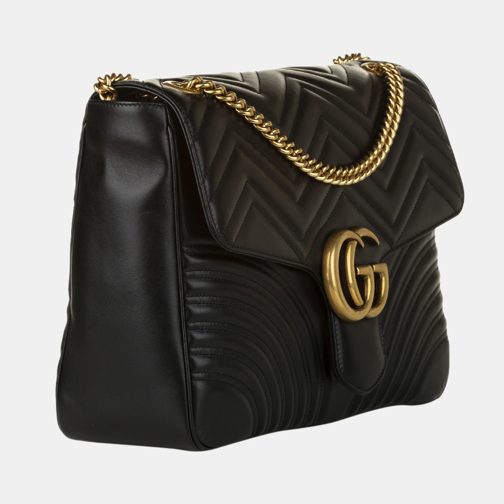 

Gucci Black GG Marmont Matelasse Leather Shoulder Bag