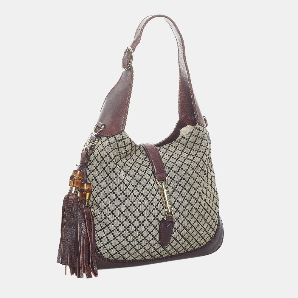 

Gucci Brown/Beige Diamante New Jackie Satchel