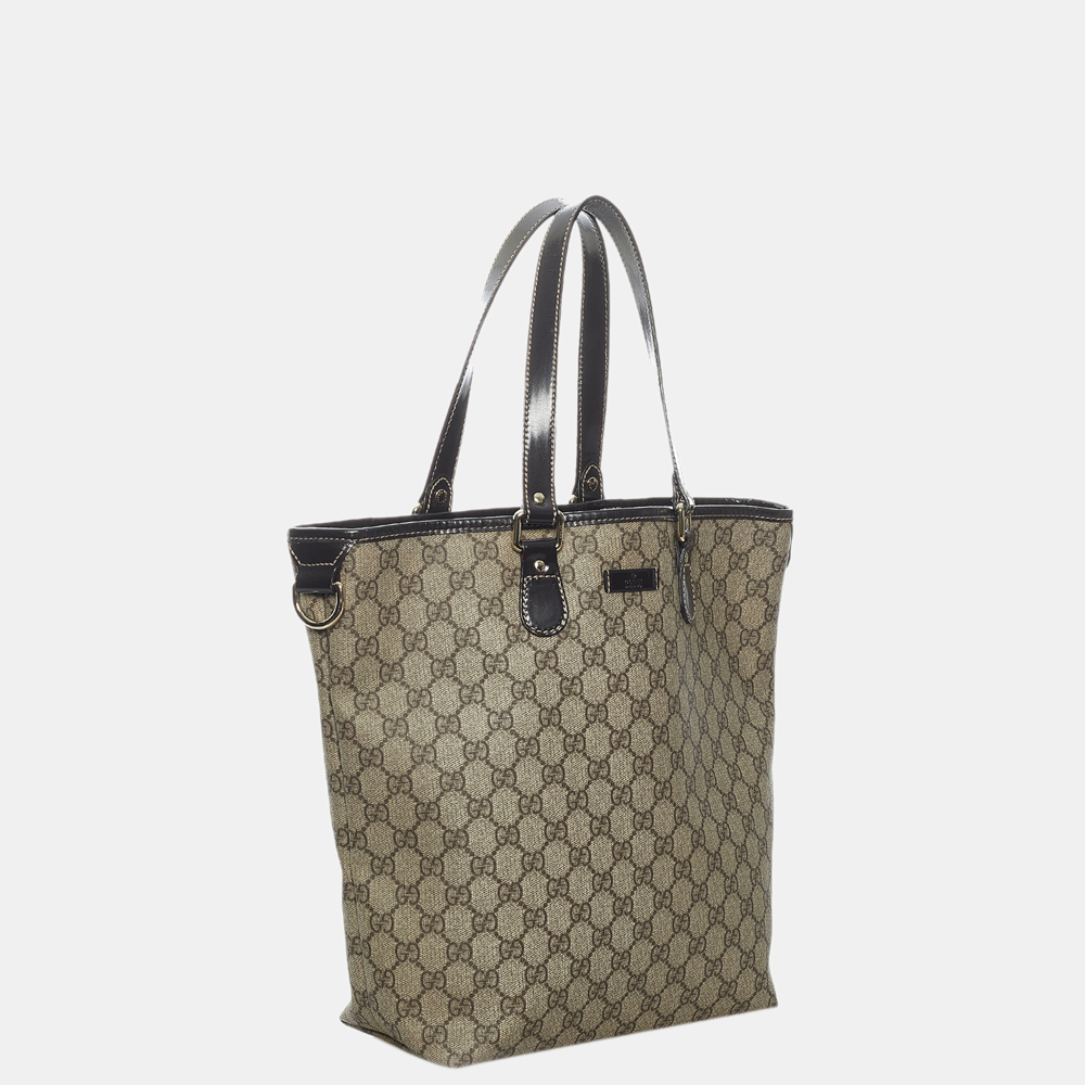 

Gucci Brown/Beige GG Supreme Tote Bag