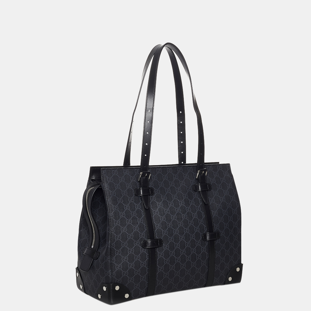 

Gucci Black GG Supreme Tote Bag