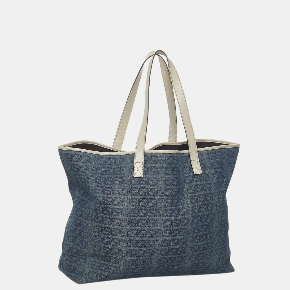 

Gucci Blue Interlocking G Canvas Tote Bag