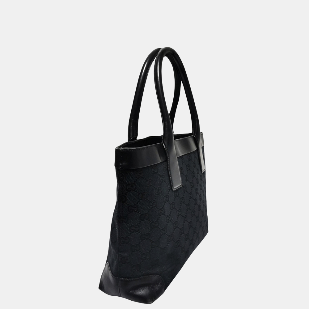 

Gucci Black GG Canvas Tote Bag