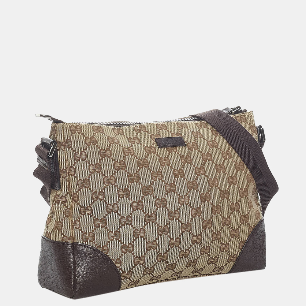 

Gucci Beige/Brown GG Canvas Crossbody Bag