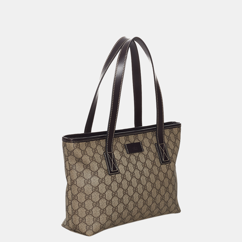 

Gucci Brown/Beige GG Supreme Tote Bag