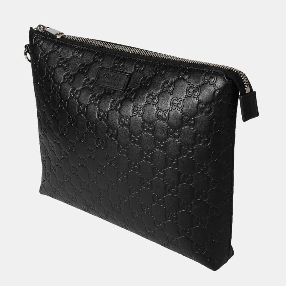 

Gucci Black Guccissima Leather Clutch Bag