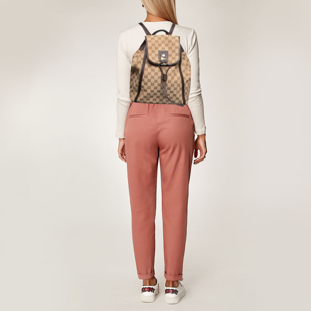 

Gucci Beige/Ebony GG Canvas Abbey Backpack