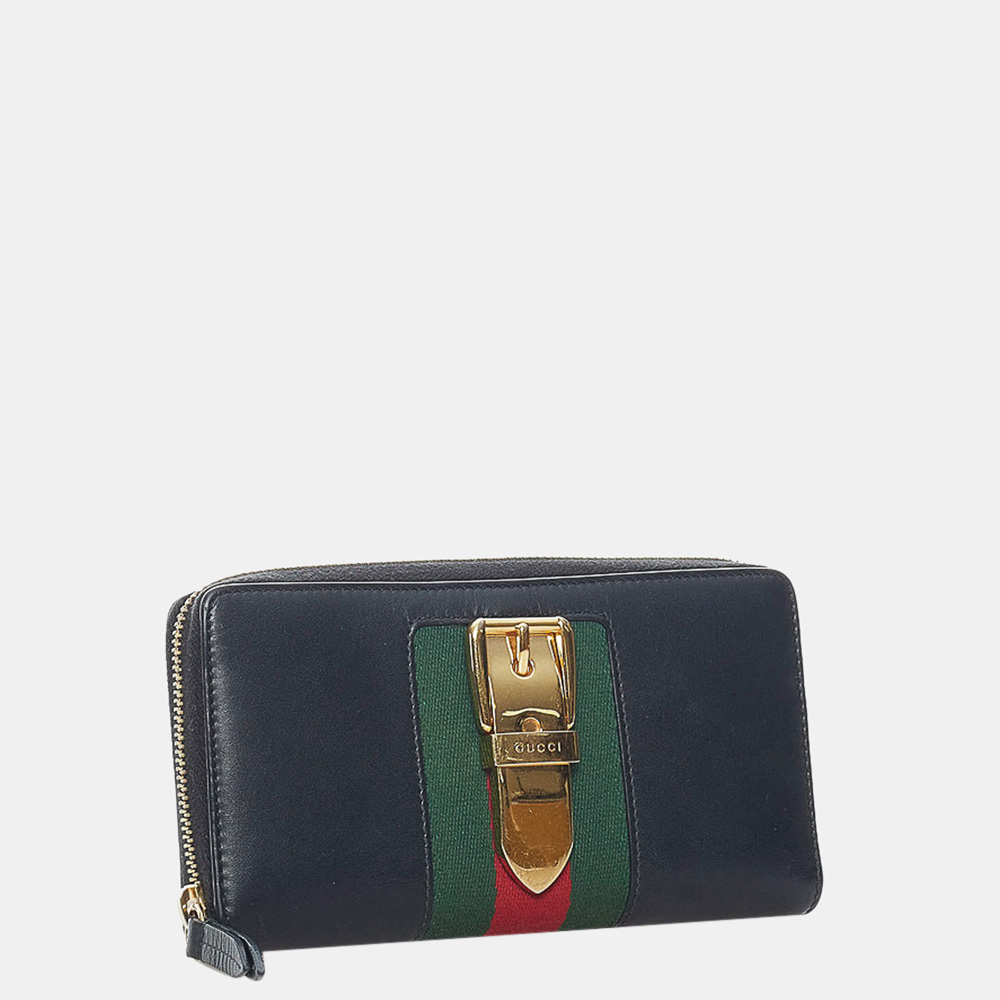 

Gucci Black Sylvie Leather Continental Long Wallet