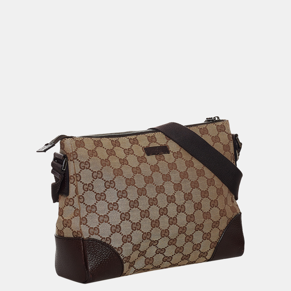 

Gucci Brown GG Canvas Crossbody Bag