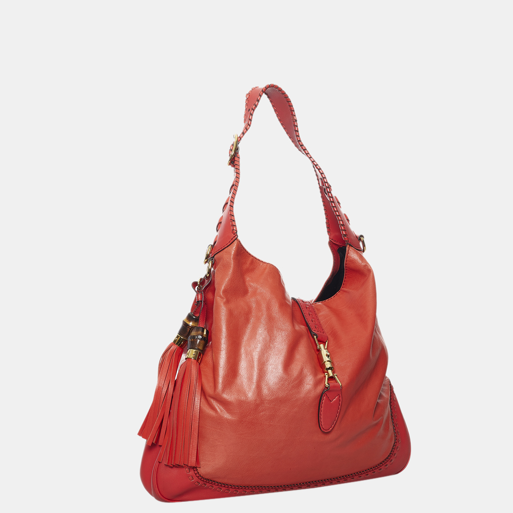 

Gucci Red New Jackie Leather Shoulder Bag