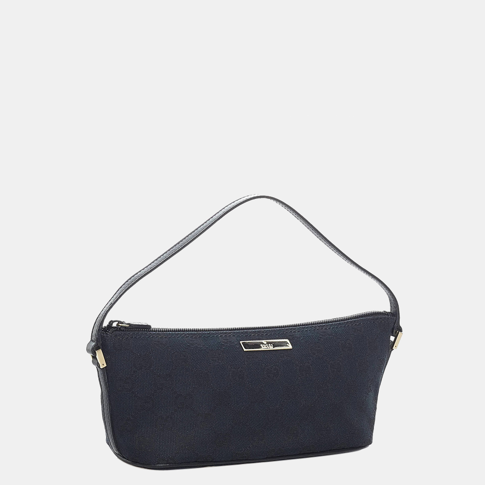 

Gucci Black GG Canvas Boat Baguette