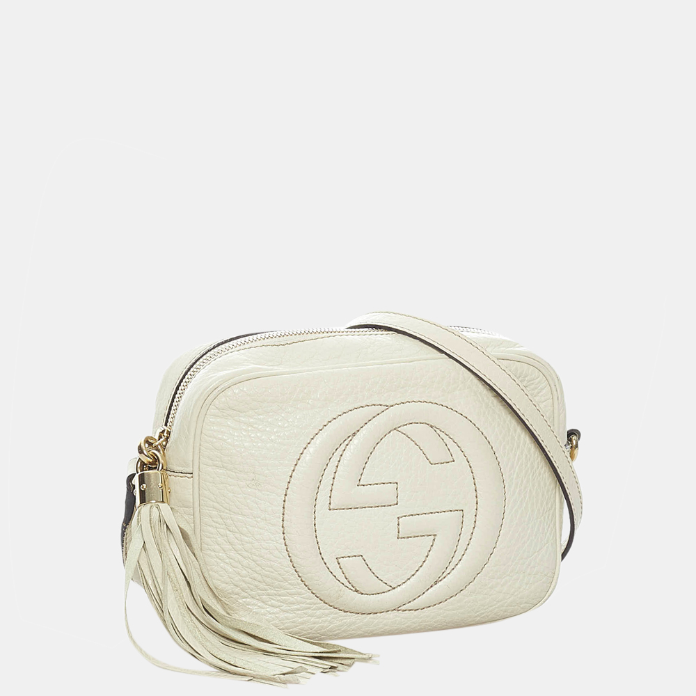 

Gucci White Soho Disco Leather Crossbody Bag