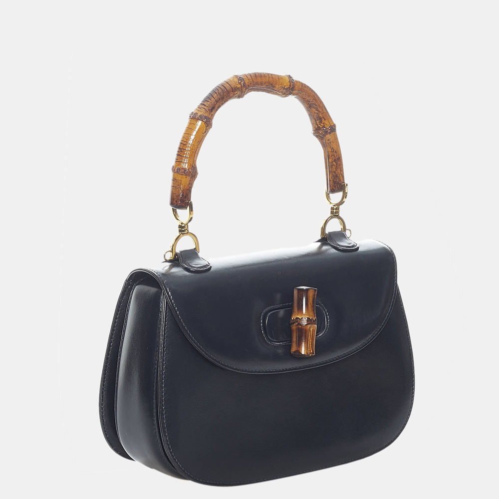 

Gucci Black Bamboo Night Leather Handbag