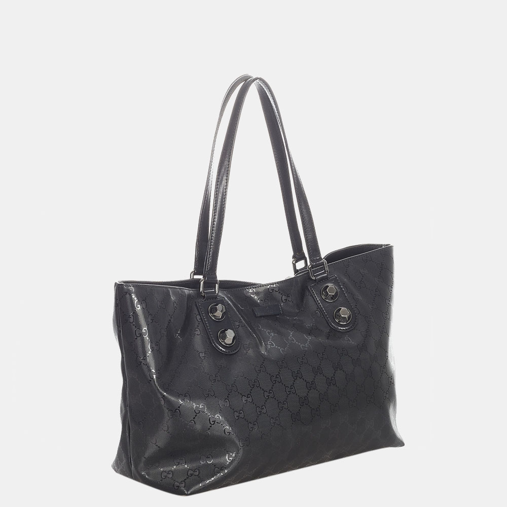 

Gucci Black GG Imprime Tote Bag
