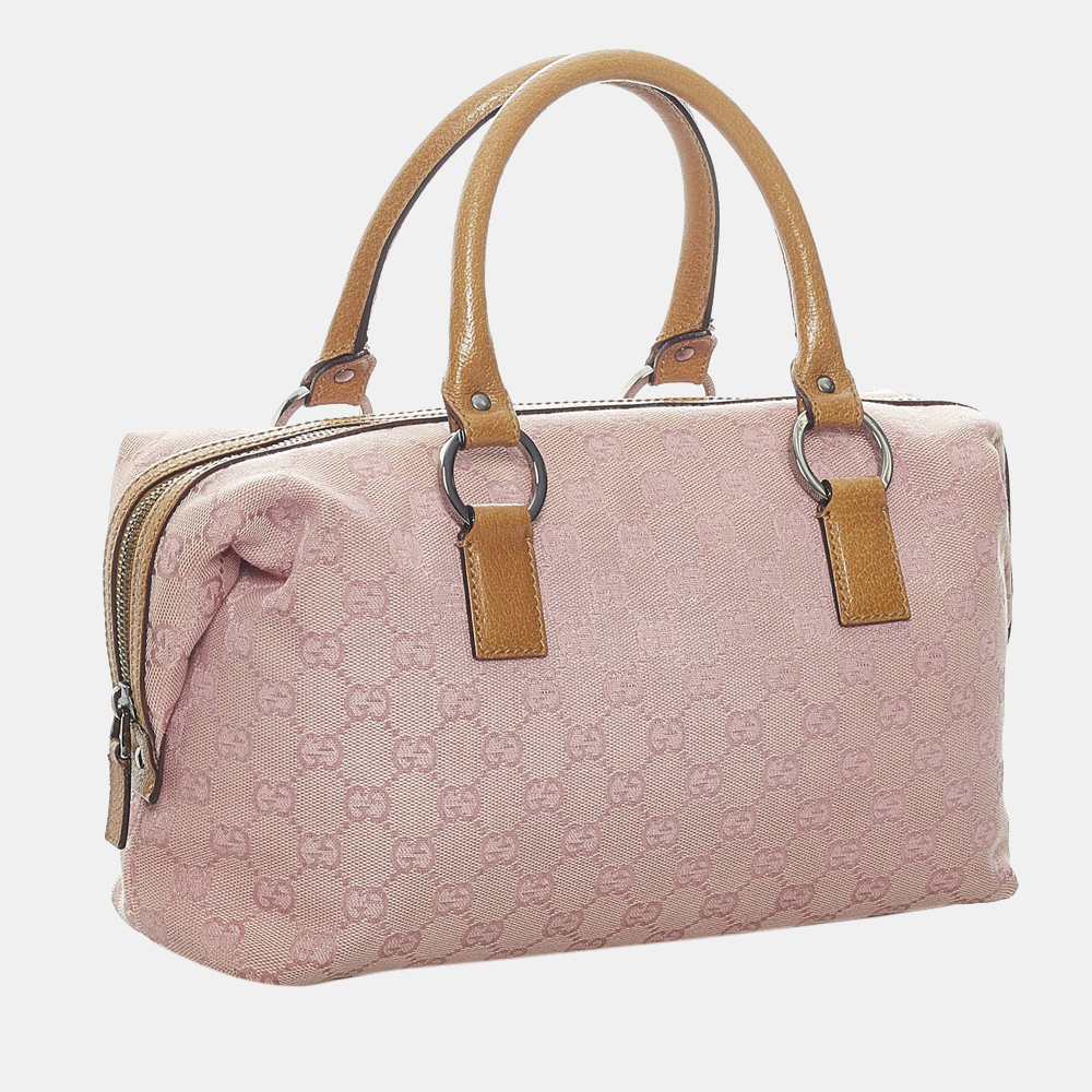 

Gucci Pink GG Canvas Boston Bag