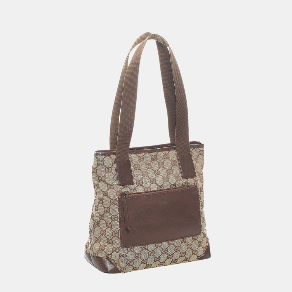 

Gucci Brown GG Canvas Shoulder Bag, Beige