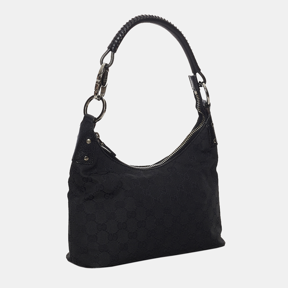 

Gucci Black GG Canvas Shoulder Bag