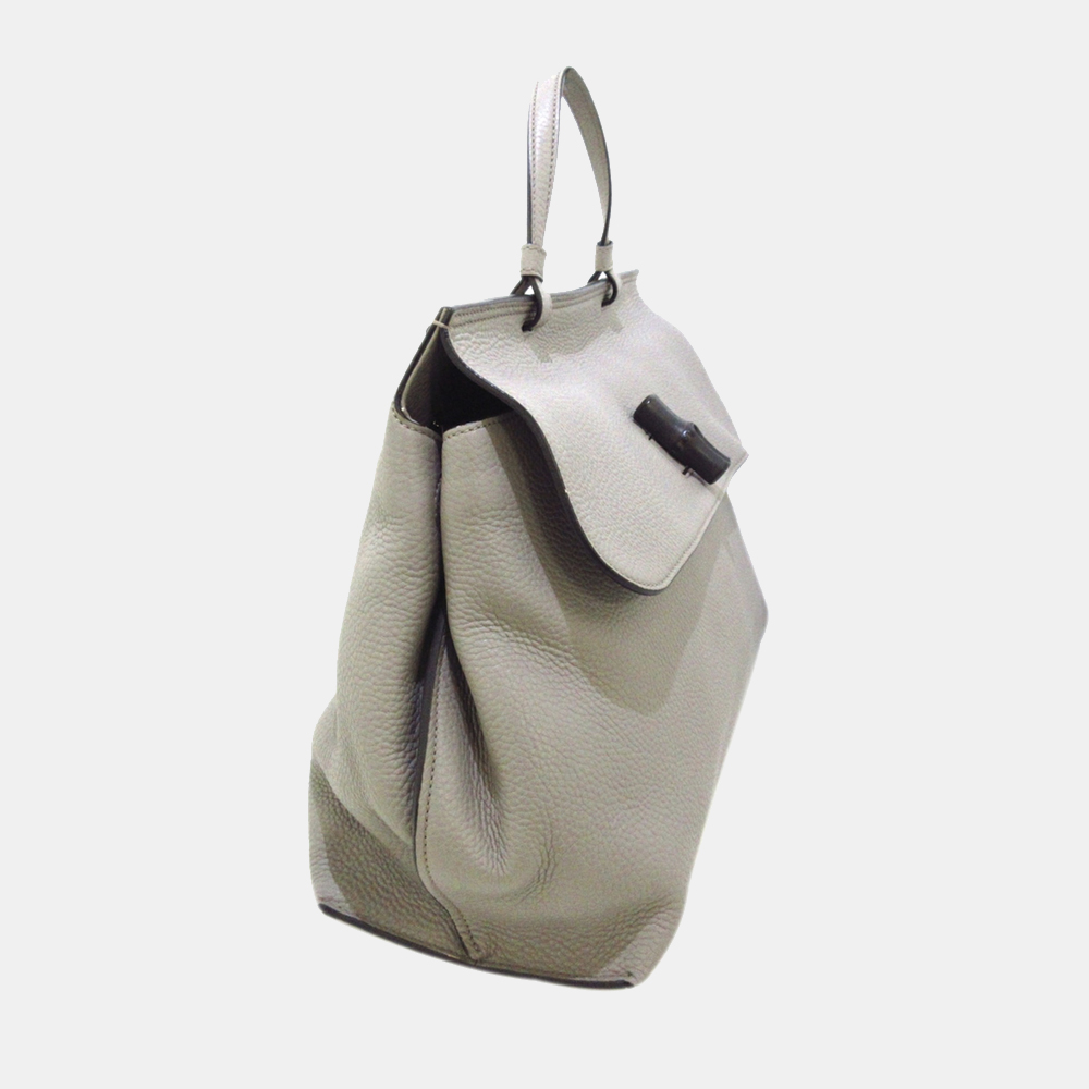

Gucci Grey Bamboo Daily Leather Satchel