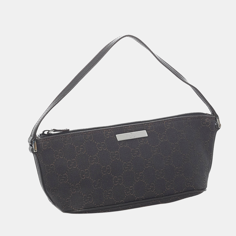 

Gucci Black GG Canvas Boat Baguette