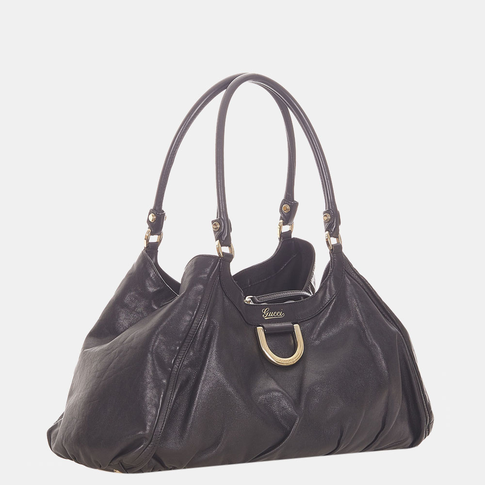 

Gucci Black Abbey D-Ring Leather Shoulder Bag