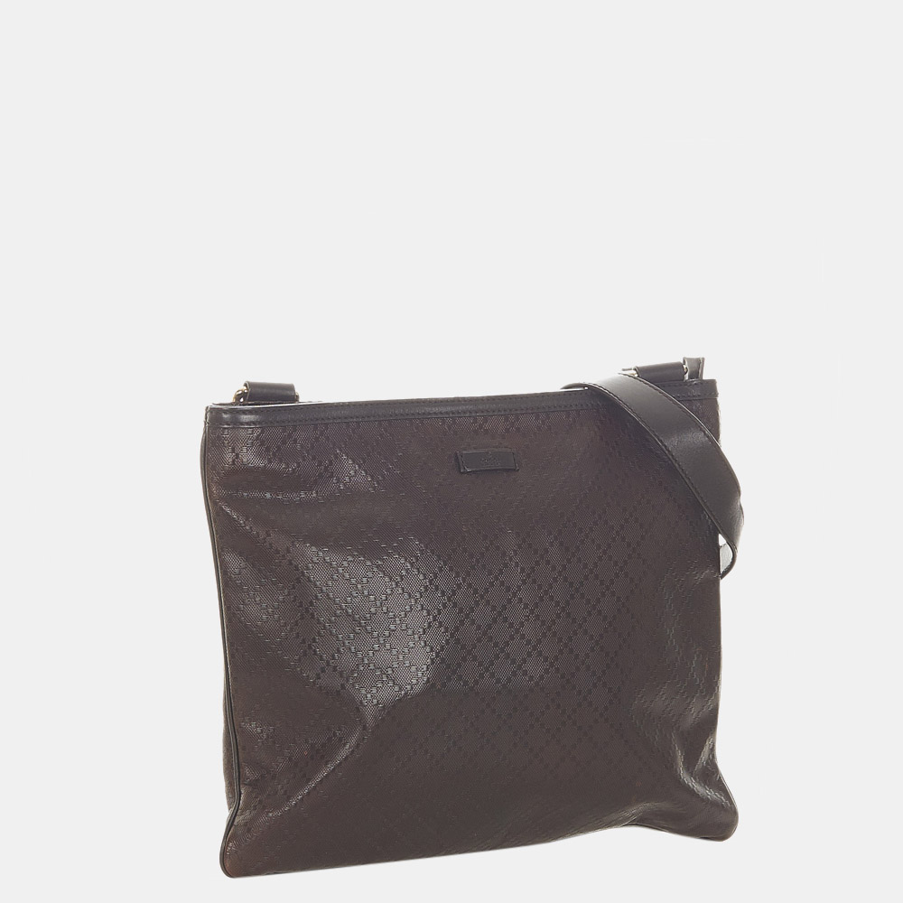 

Gucci Brown Diamante Leather Crossbody Bag