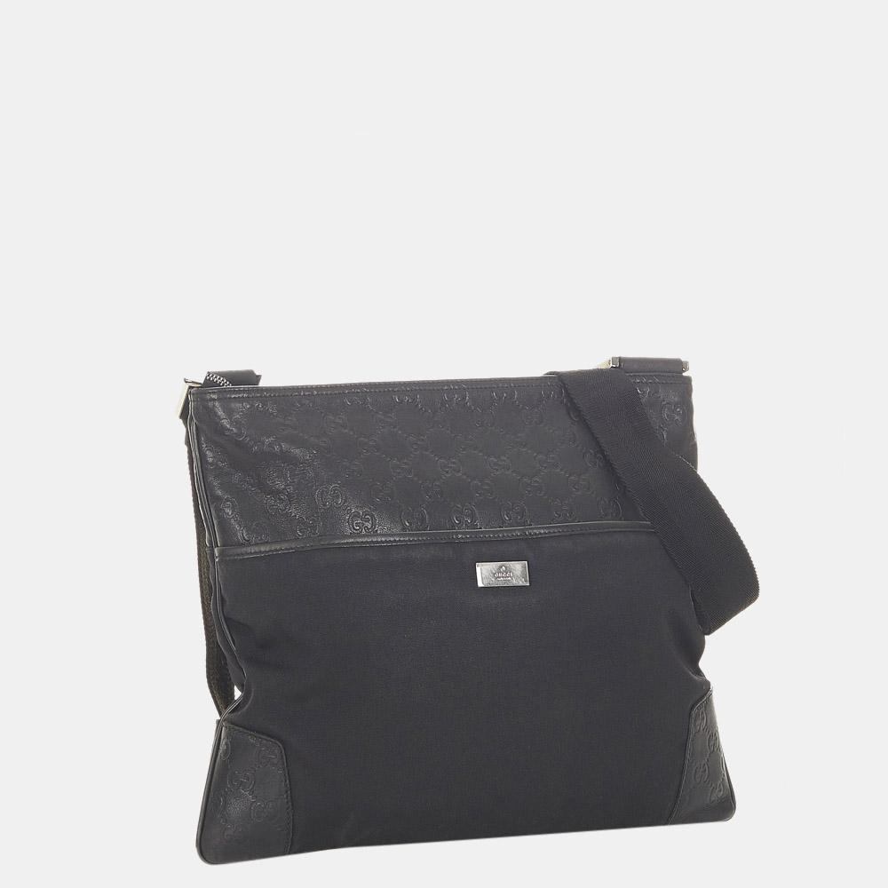 

Gucci Black Guccissima Crossbody Bag