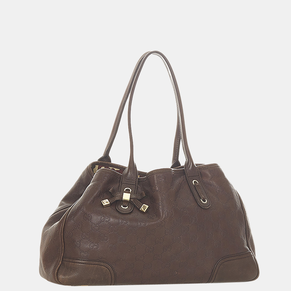 

Gucci Brown Guccissima Princy Leather Tote Bag