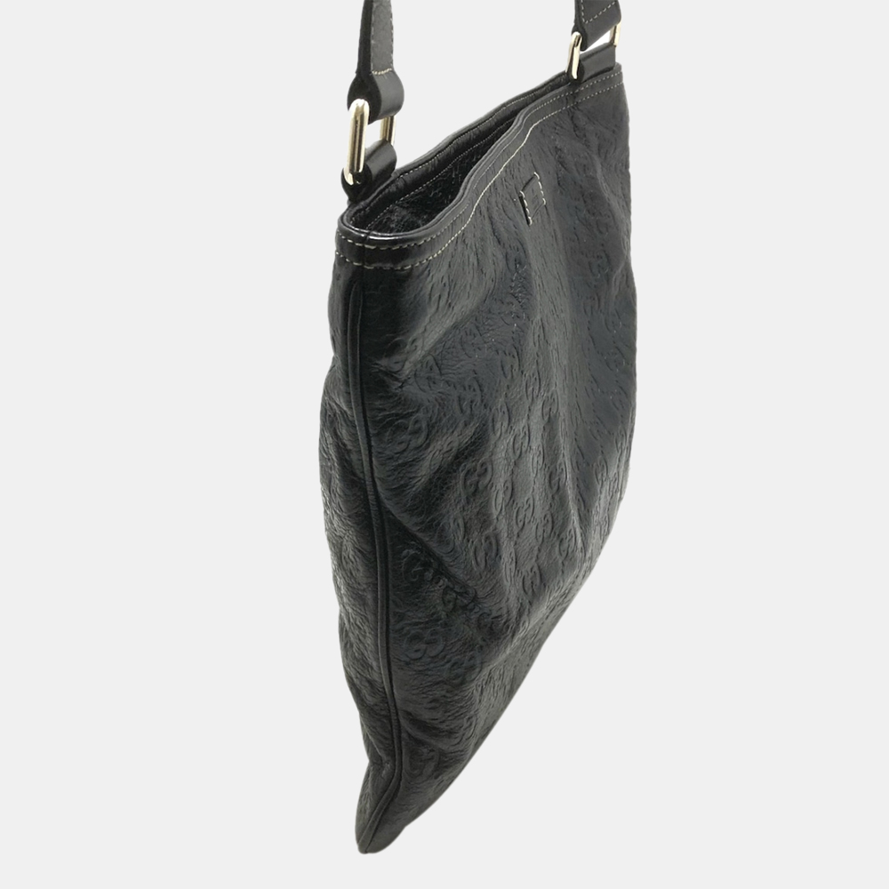 

Gucci Black Guccissima Crossbody Bag