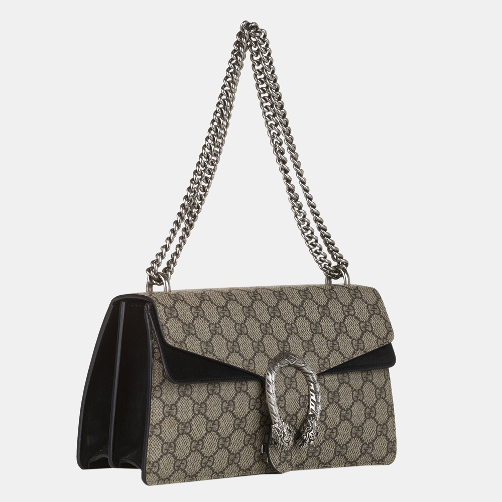 

Gucci Brown/Beige/Black GG Supreme Dionysus Shoulder Bag