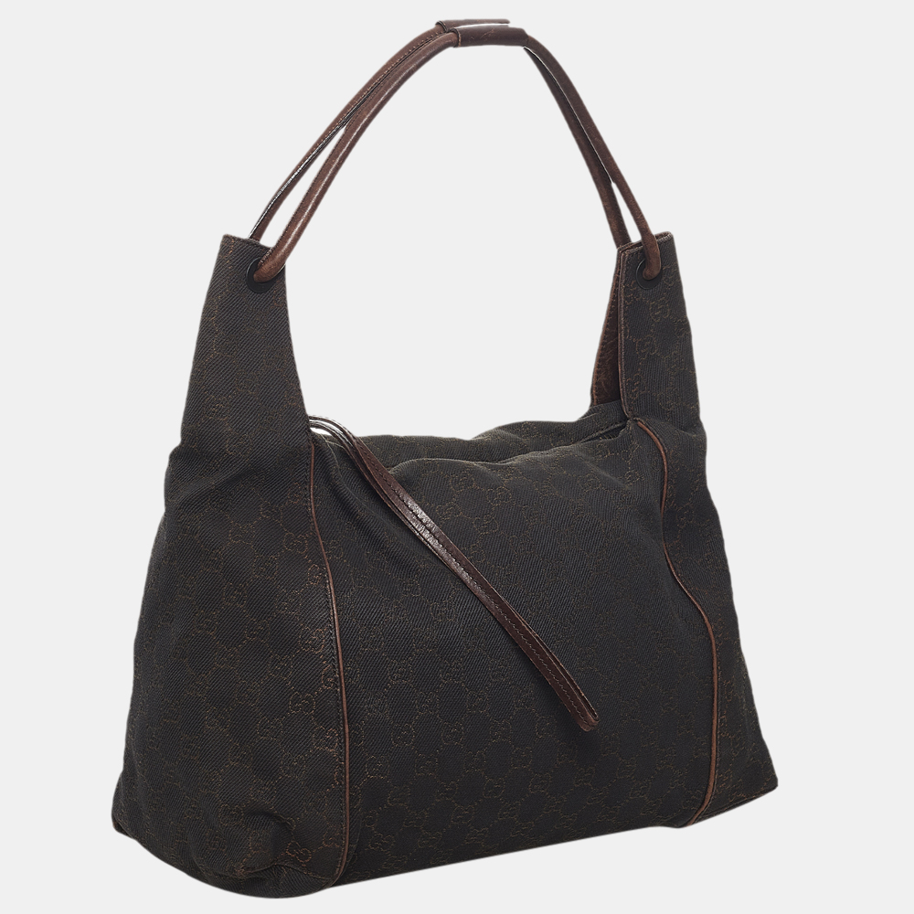 

Gucci Black GG Canvas Shoulder Bag