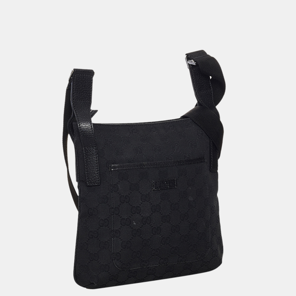 

Gucci Black GG Canvas Crossbody Bag