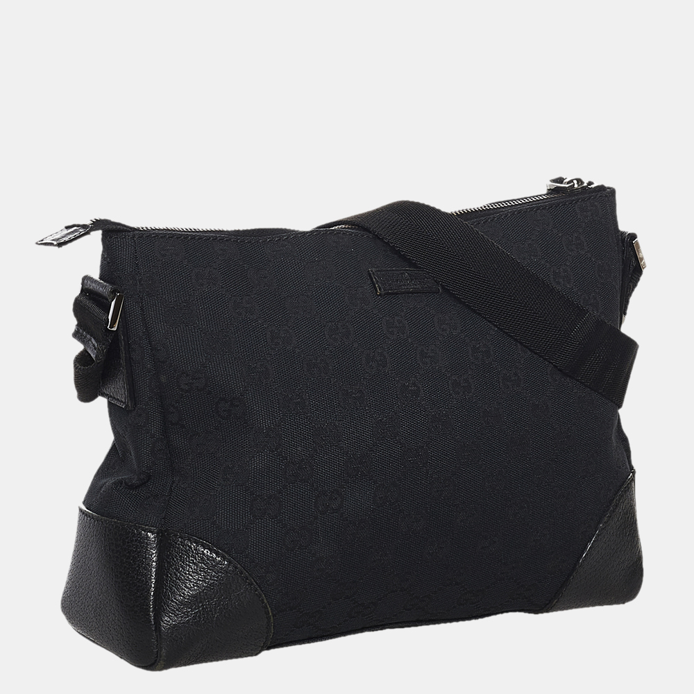

Gucci Black GG Canvas Crossbody Bag