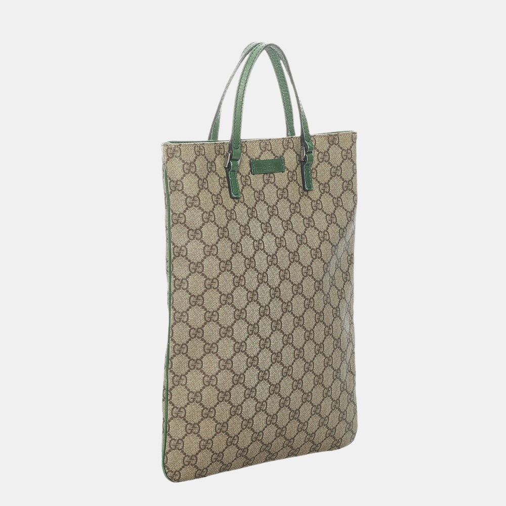 

Gucci Brown/Beige/Green GG Supreme Tote Bag