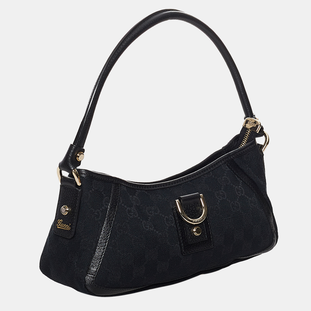 

Gucci Black GG Canvas Abbey D-Ring Baguette