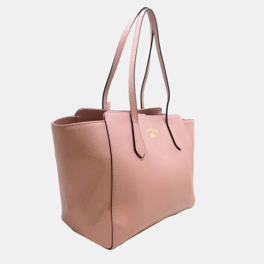 

Gucci Pink Swing Leather Tote Bag