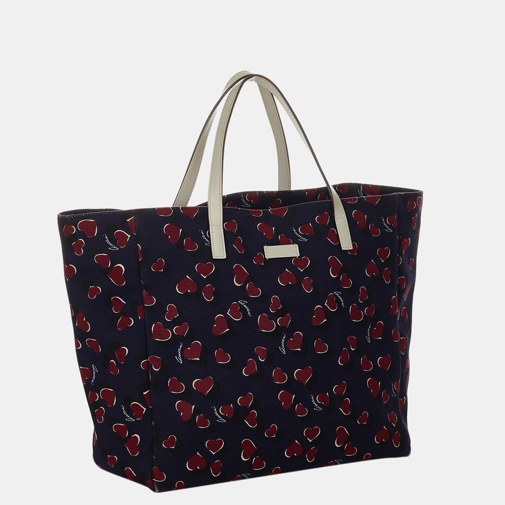 

Gucci Navy Blue Printed Canvas Tote Bag