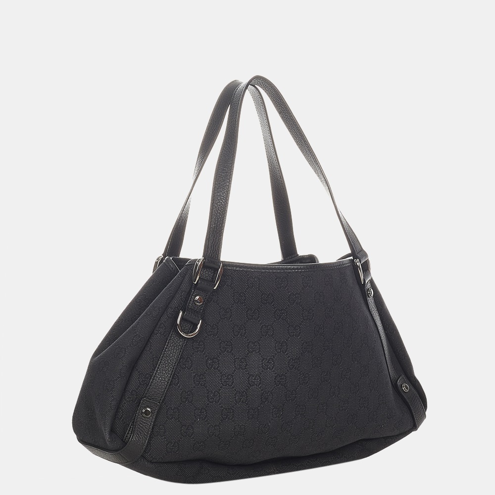 

Gucci Black GG Canvas Pelham Tote Bag