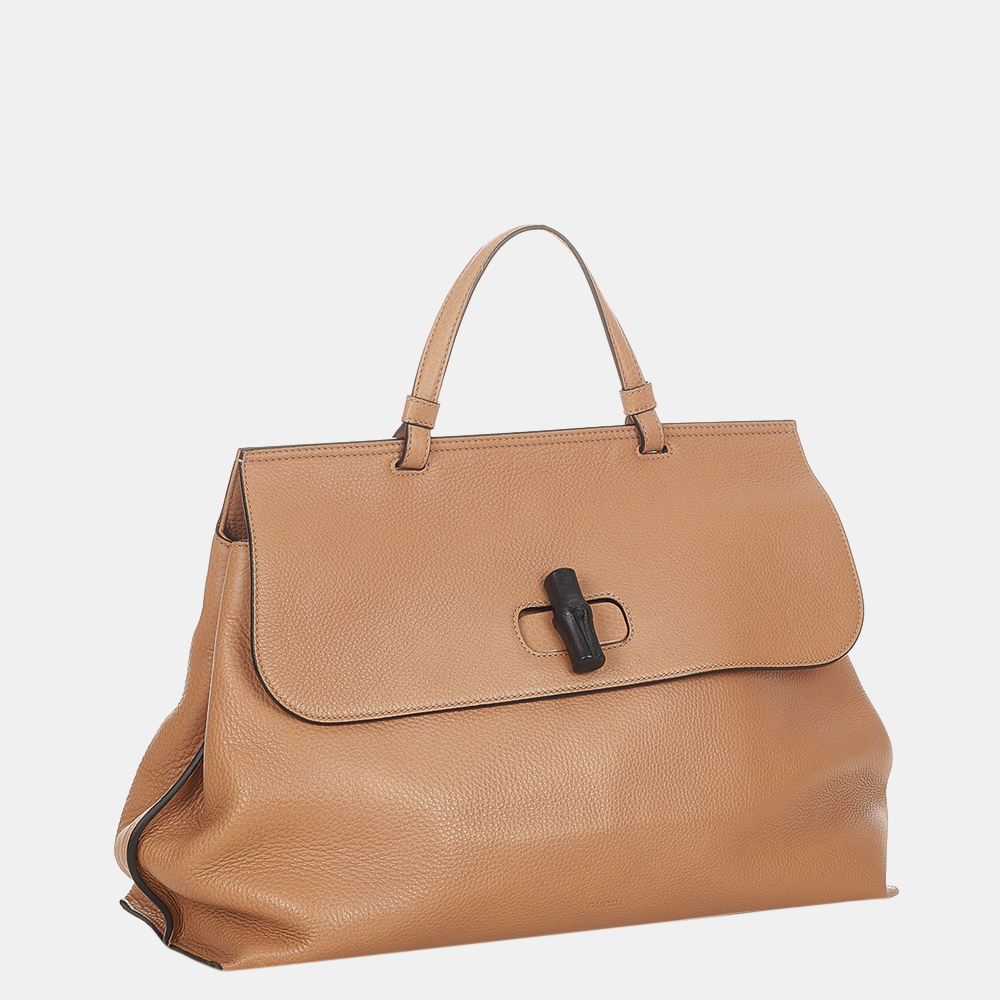 

Gucci Brown Bamboo Daily Leather Satchel